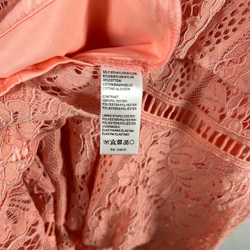 ALLISON NY Blush Lace Tiered Midi Dress XS NWT Cottagecore Romantic - Picture 4 of 6